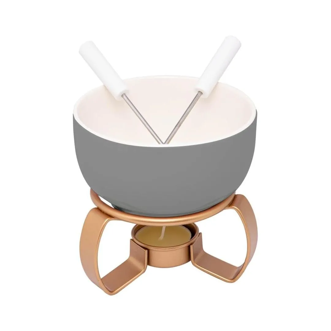 APARELHO DE FONDUE 5 PECAS ASPEN CINZA 350ML