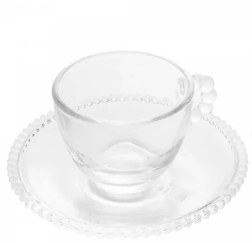 CONJUNTO 4 XÍCARAS CAFÉ CRISTAL CHUMBO+PIRES PEARL 80ML