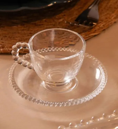 CONJUNTO 4 XÍCARAS CAFÉ CRISTAL CHUMBO+PIRES PEARL 80ML