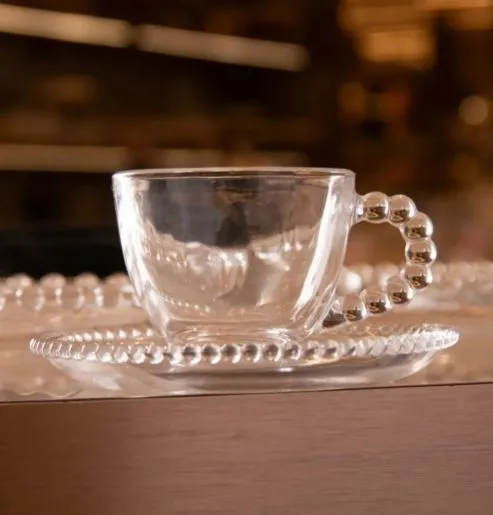 CONJUNTO 4 XÍCARAS CAFÉ CRISTAL CHUMBO+PIRES PEARL 80ML