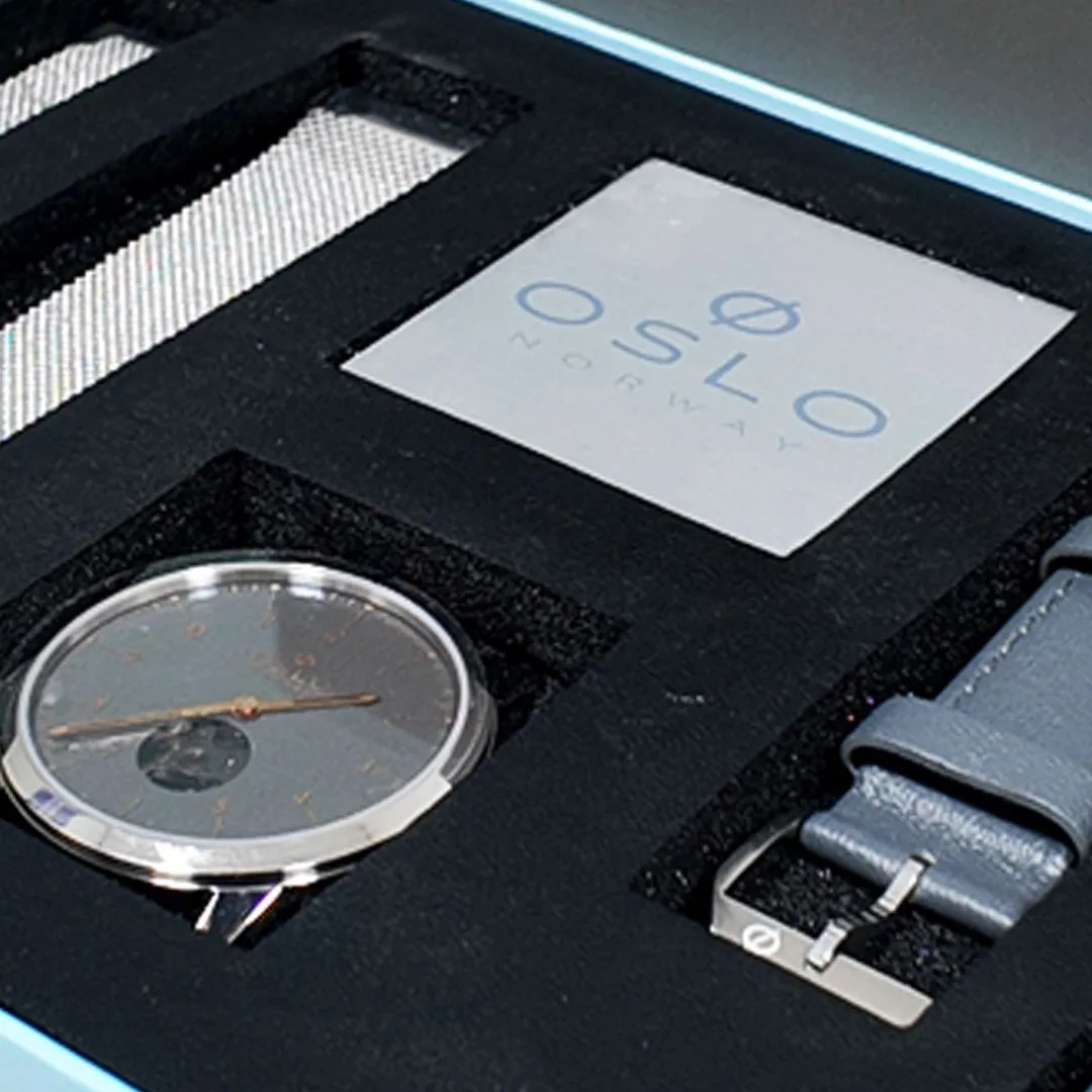 Relógio Oslo Prateado Masculino G1SX - Estojo