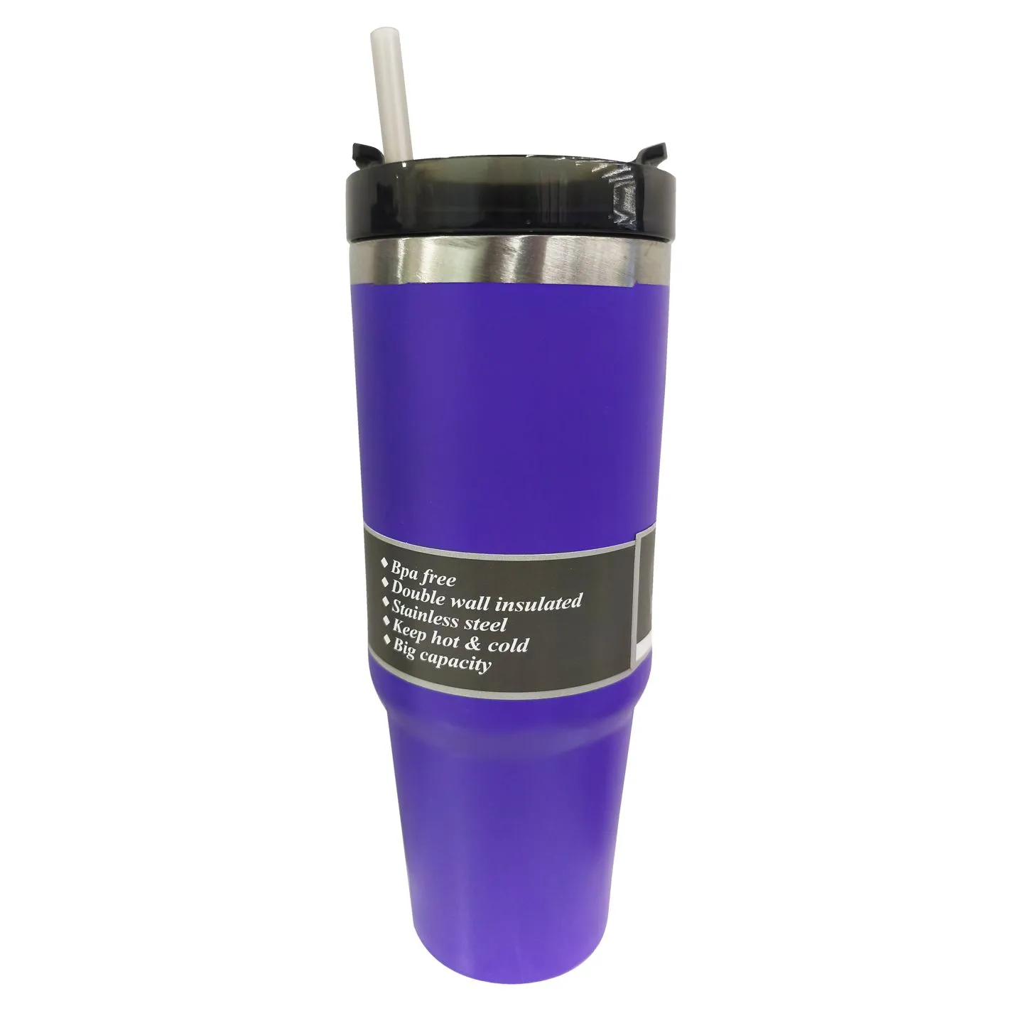COPO INOX COM CANUDO ISOTÉRMICO 850ML