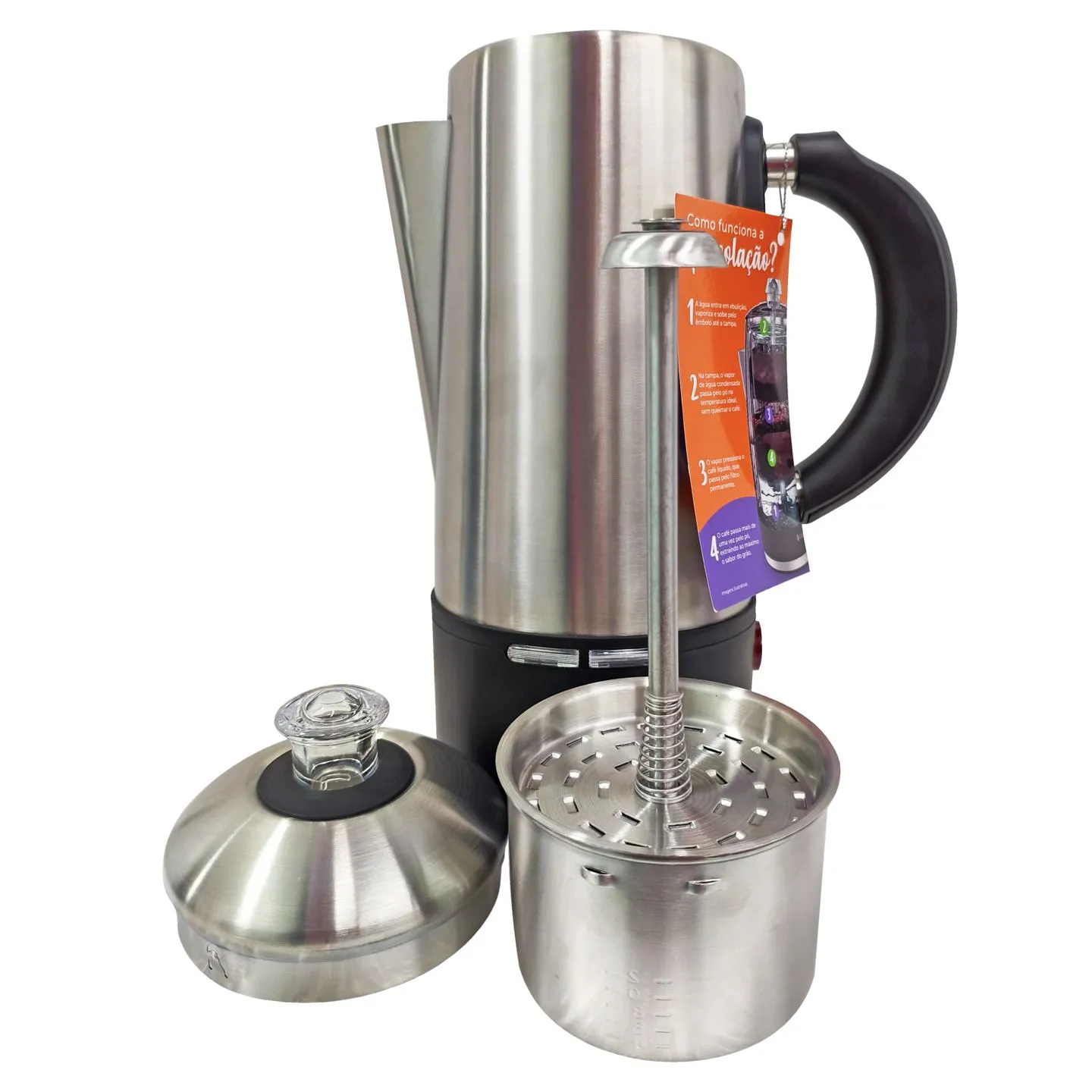 CAFETEIRA ITALIANA GRAN CADENCE INOX 1,5L