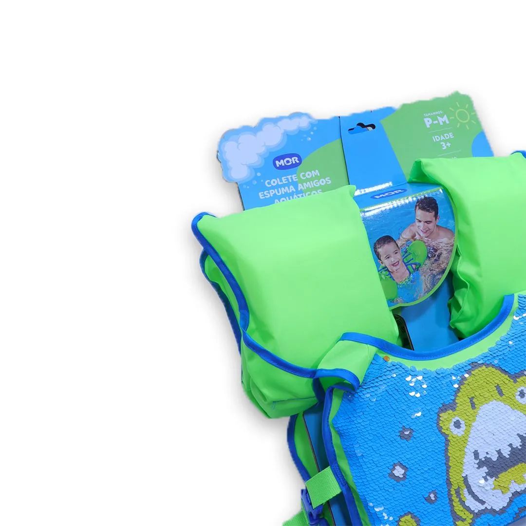 COLETE COM ESPUMA AMIGOS AQUÁTICOS MOR - P/M