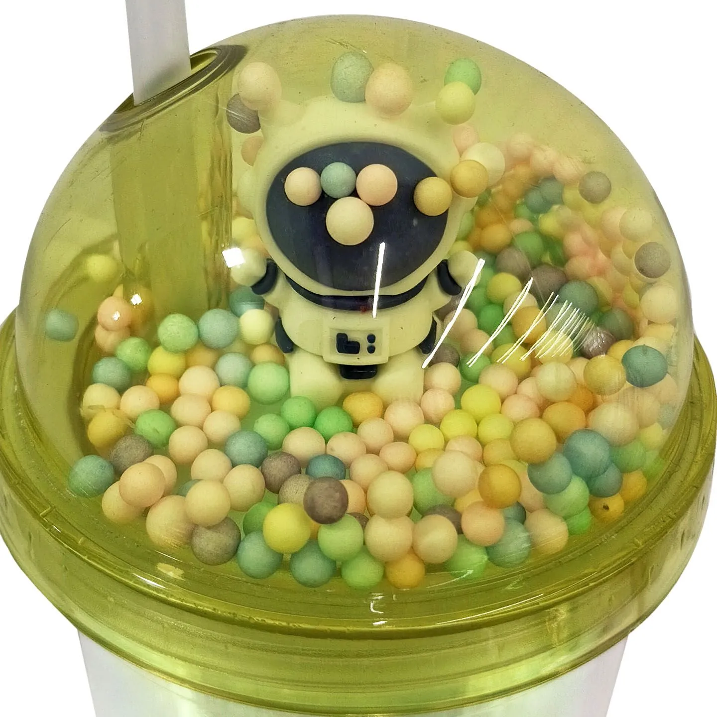 COPO COM LED, TAMPA BOLHA E CANUDO 450ML