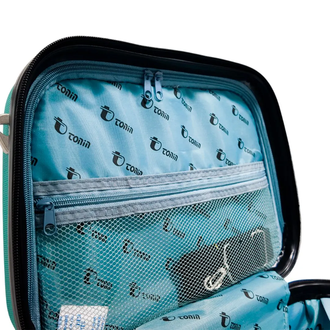 FRASQUEIRA DE VIAGEM OVAL BOREAL - VERDE METALIZADO