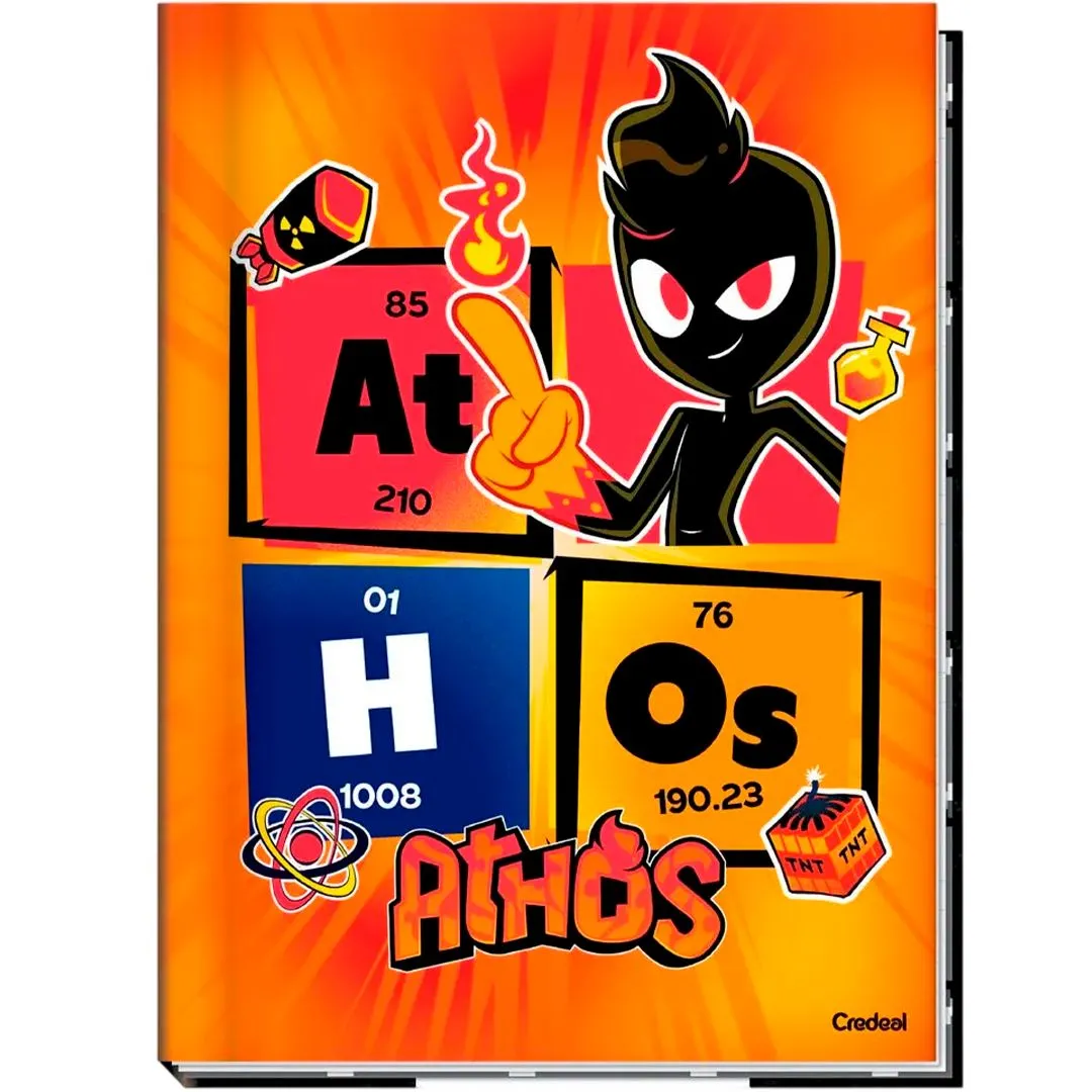 CADERNO BROCHURA UNIVERSITÁRIO COSTURADO CAPA DURA 80 FOLHAS ATHOS E PROBLEMS 275MM & 202MM