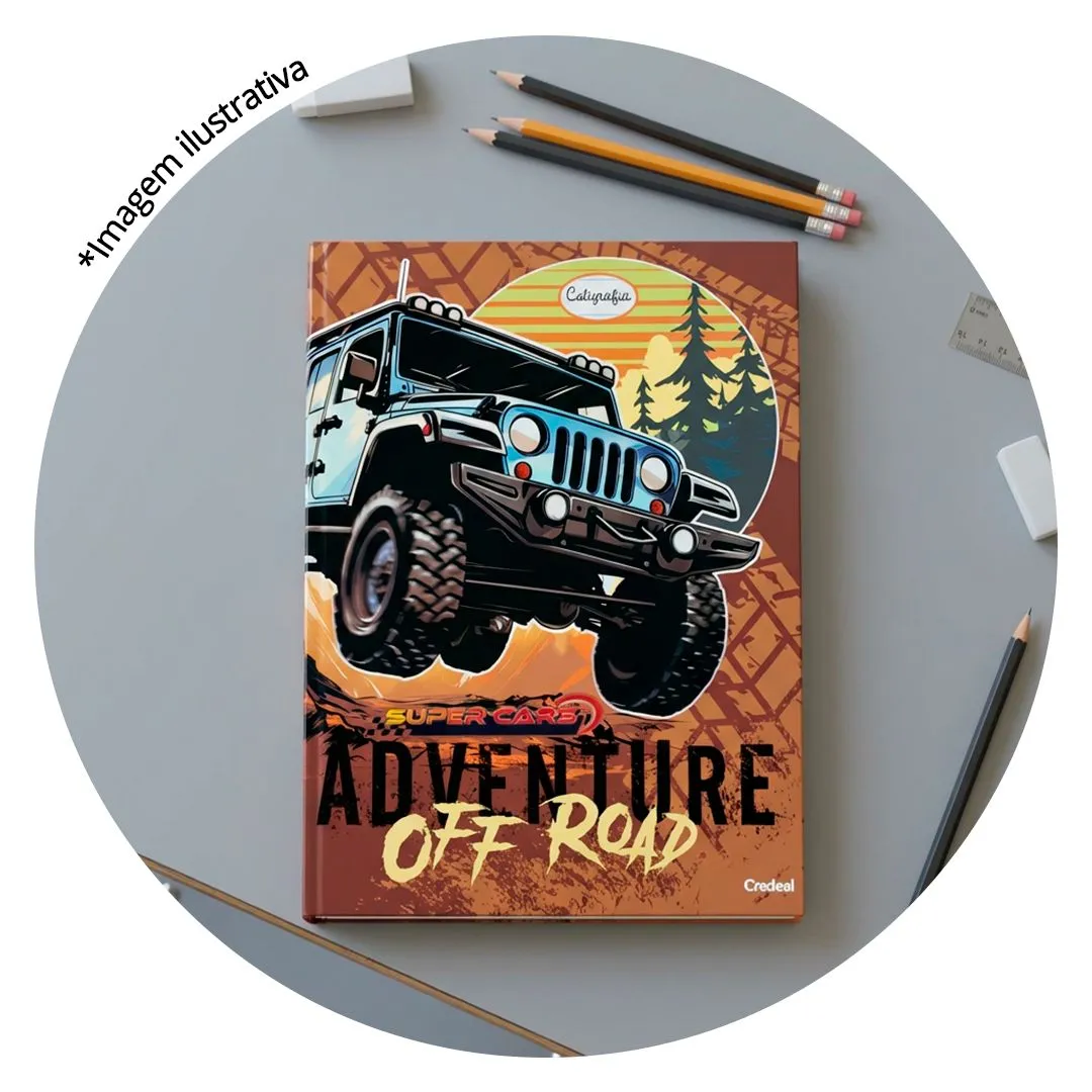 CADERNO DE CALIGRAFIA CAPA DURA 40 FOLHAS SUPER CARS