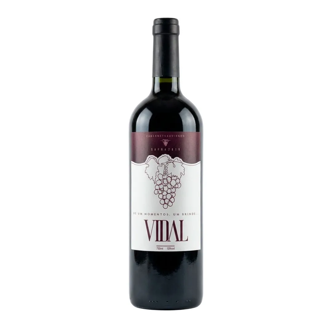 KIT TAÇA & VINHO TINTO SECO VIDAL