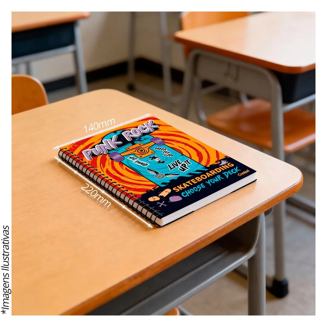 CADERNO 1/4 CAPA DURA 80 FOLHAS MY COLLECTION MASCULINO