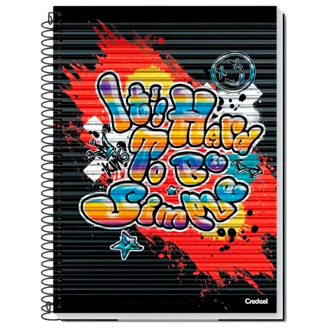 CADERNO 1/4 CAPA DURA 80 FOLHAS MY COLLECTION MASCULINO