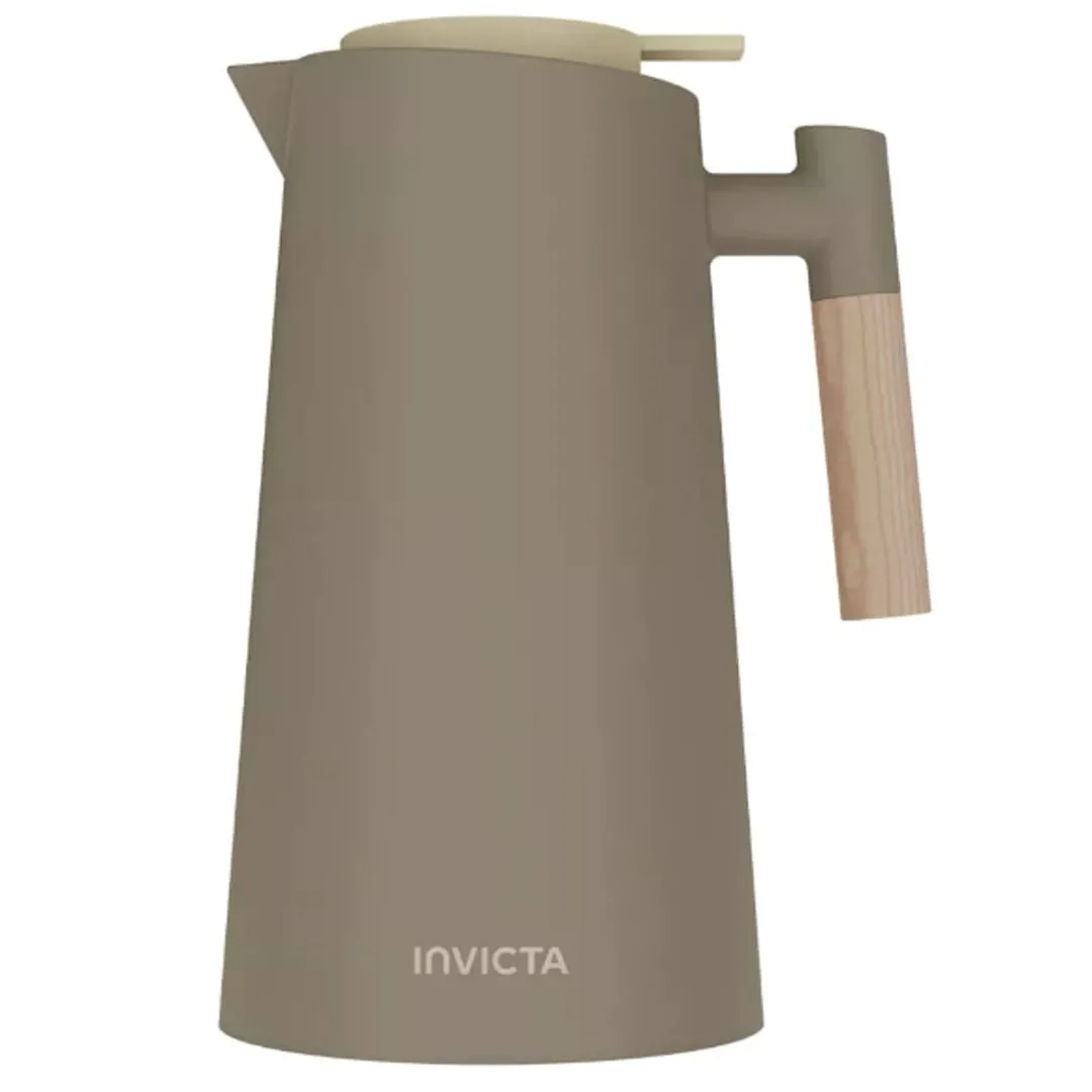 Garrafa Térmica Cori com Gatilho 1L Bege Linho Invicta