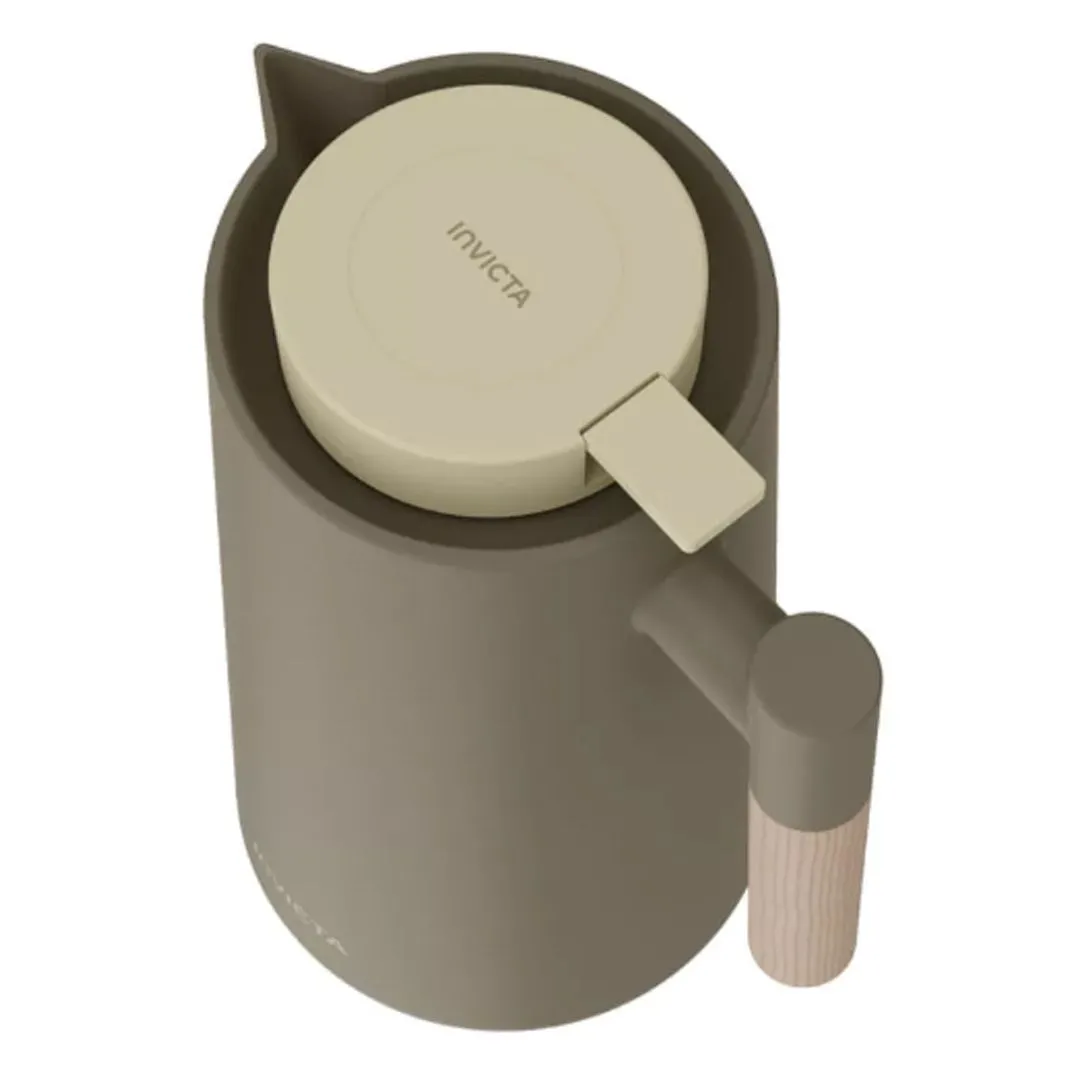 Garrafa Térmica Cori com Gatilho 1L Bege Linho Invicta