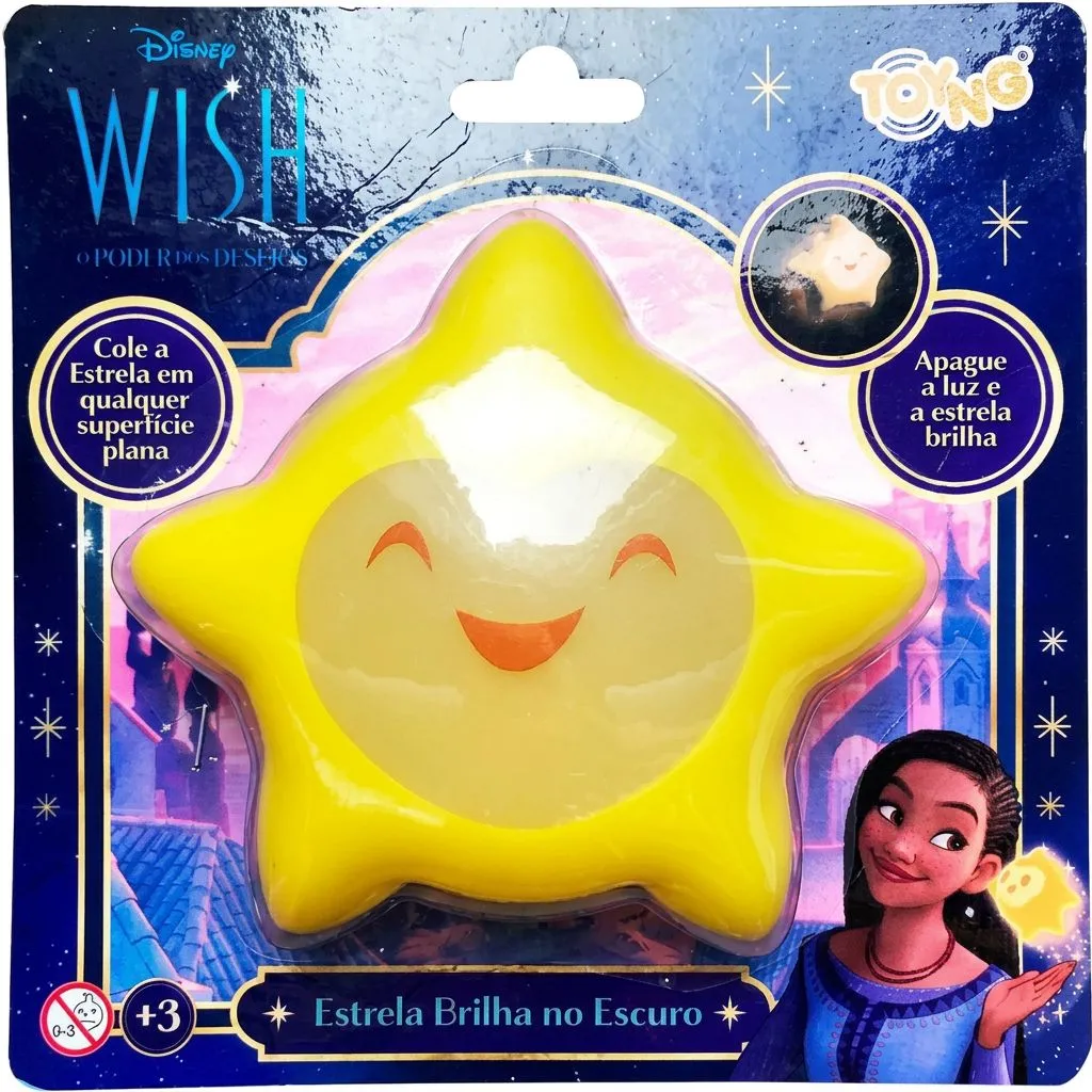 ESTRELA BRILHA NO ESCURO WISH DISNEY