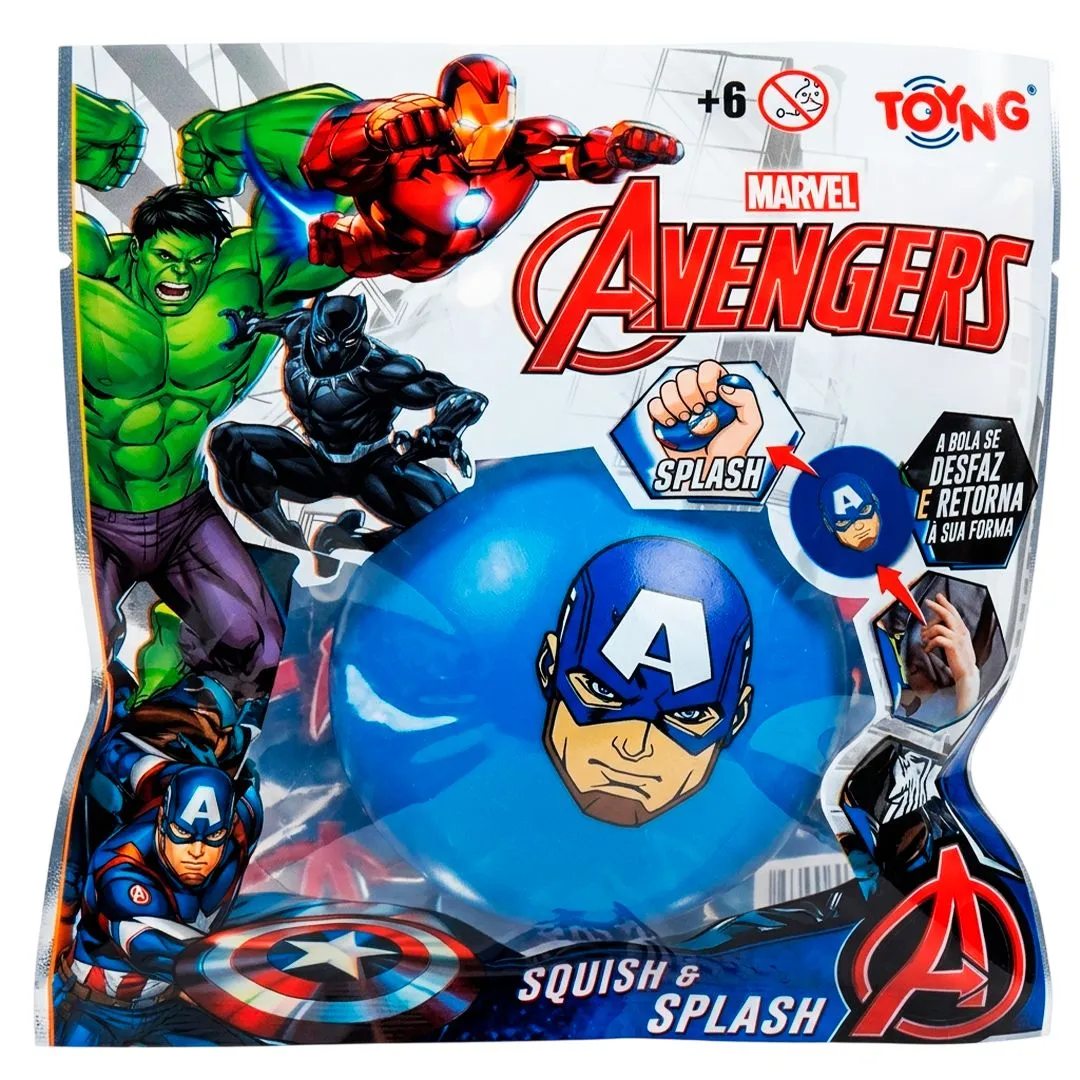 BOLA SPLAT 6,5CM VINGADORES MARVEL