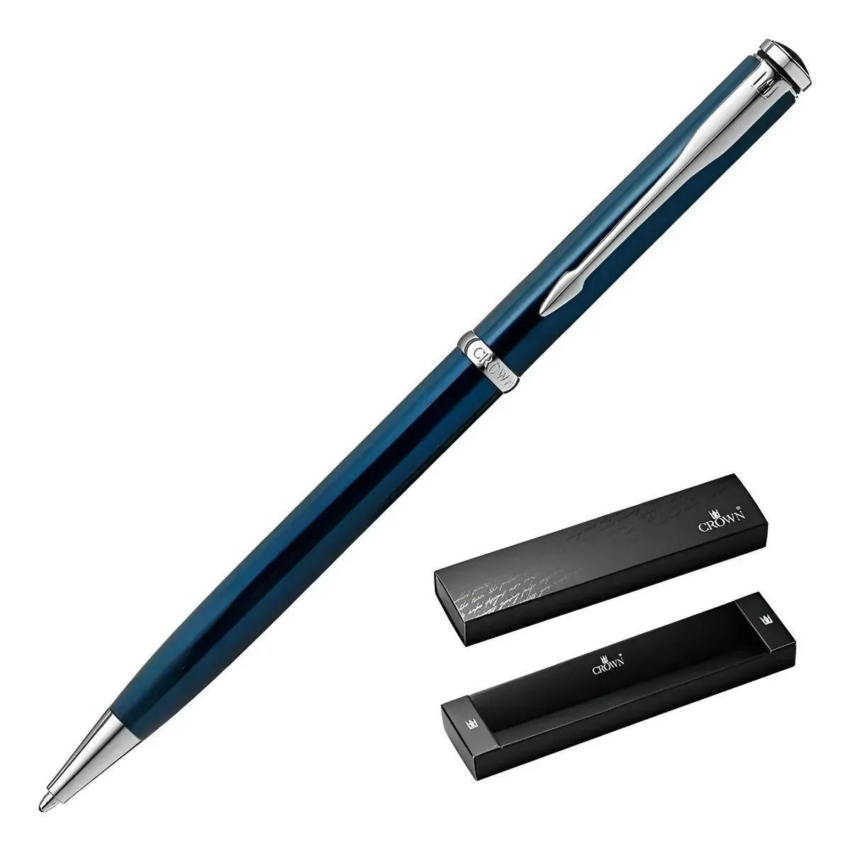 CANETA CROWN SIGMA CHROME ESF AZUL 