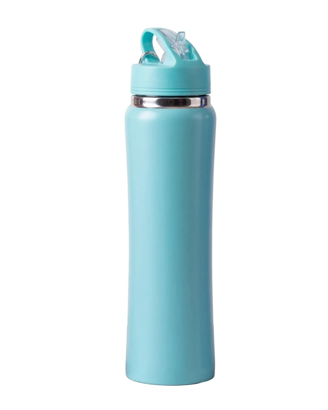 Garrafa Térmica Emborrachada Com Canudo Squeeze 750ml