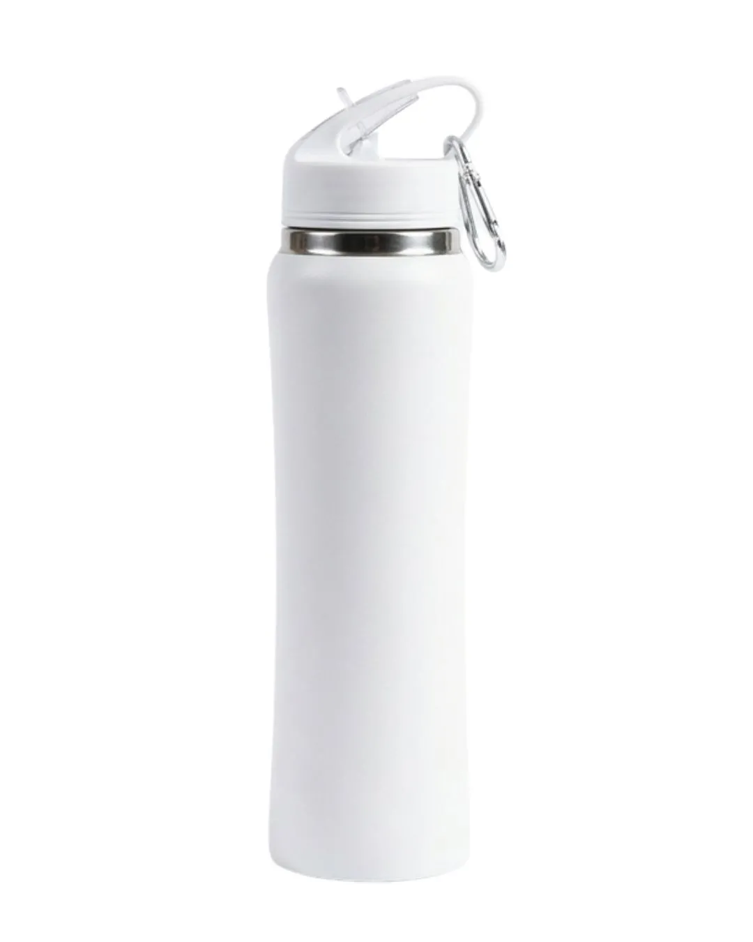 Garrafa Térmica Emborrachada Com Canudo Squeeze 750ml