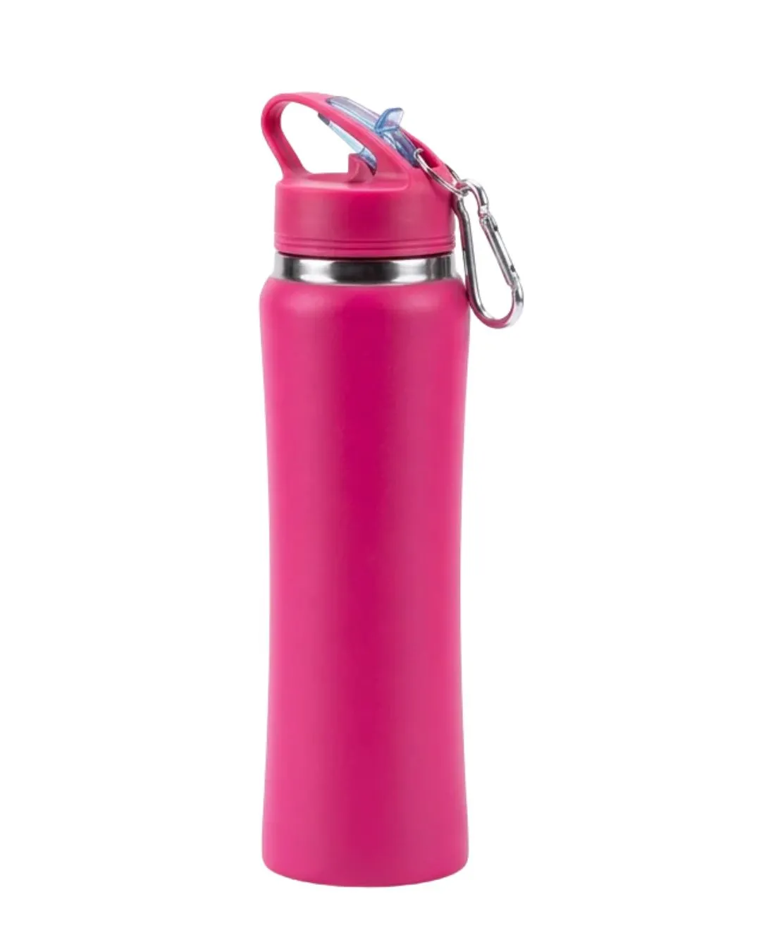 Garrafa Térmica Emborrachada Com Canudo Squeeze 750ml