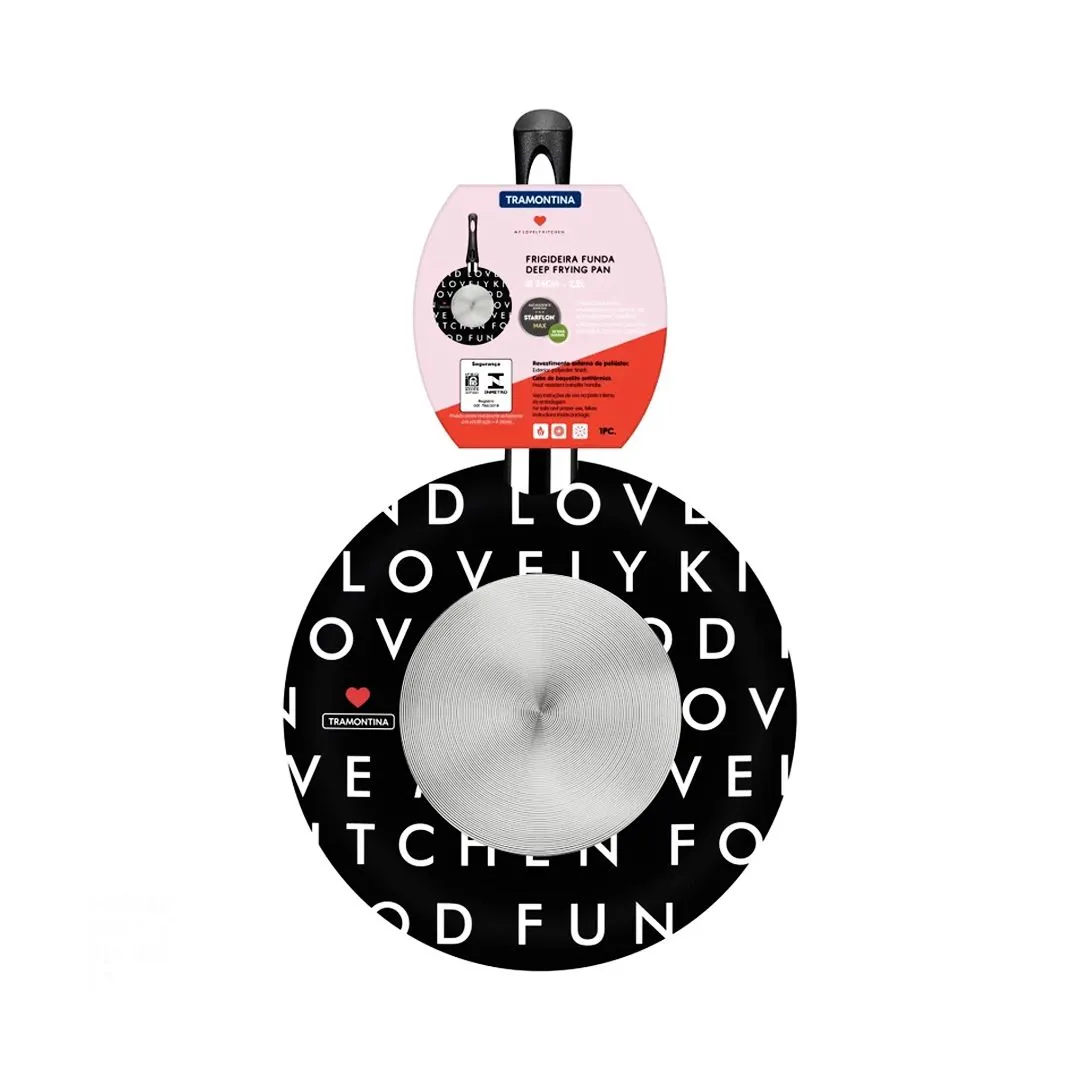 FRIGIDEIRA FUNDA 24CM 2,2L MY LOVELY PRETO 
