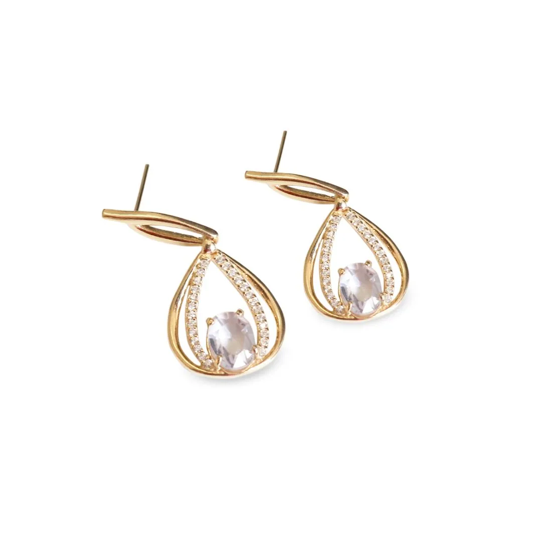 BRINCO STRASS E PEDRA TRANSPARENTE 