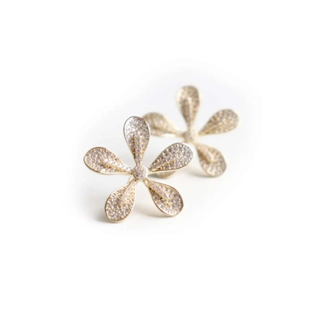 BRINCO DE FLOR DOURADO 