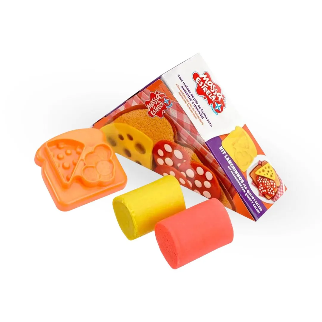MASSA ESTRELA KIT LANCHINHOS - PÃO, QUEIJO E SALAME 