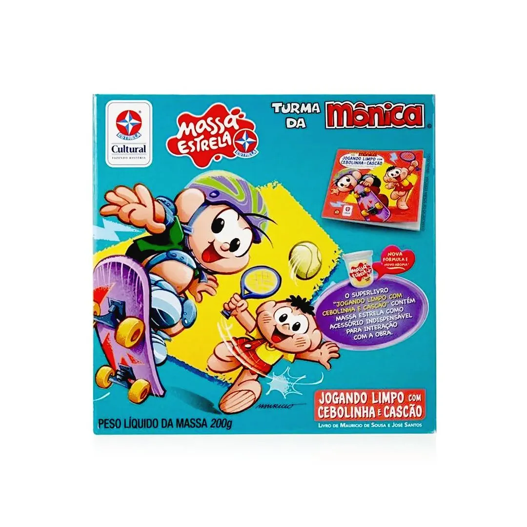 LIVRO JOGANDO LIMPO COM CEBOLINHA E CASCÃO COM MASSA ESTRELA