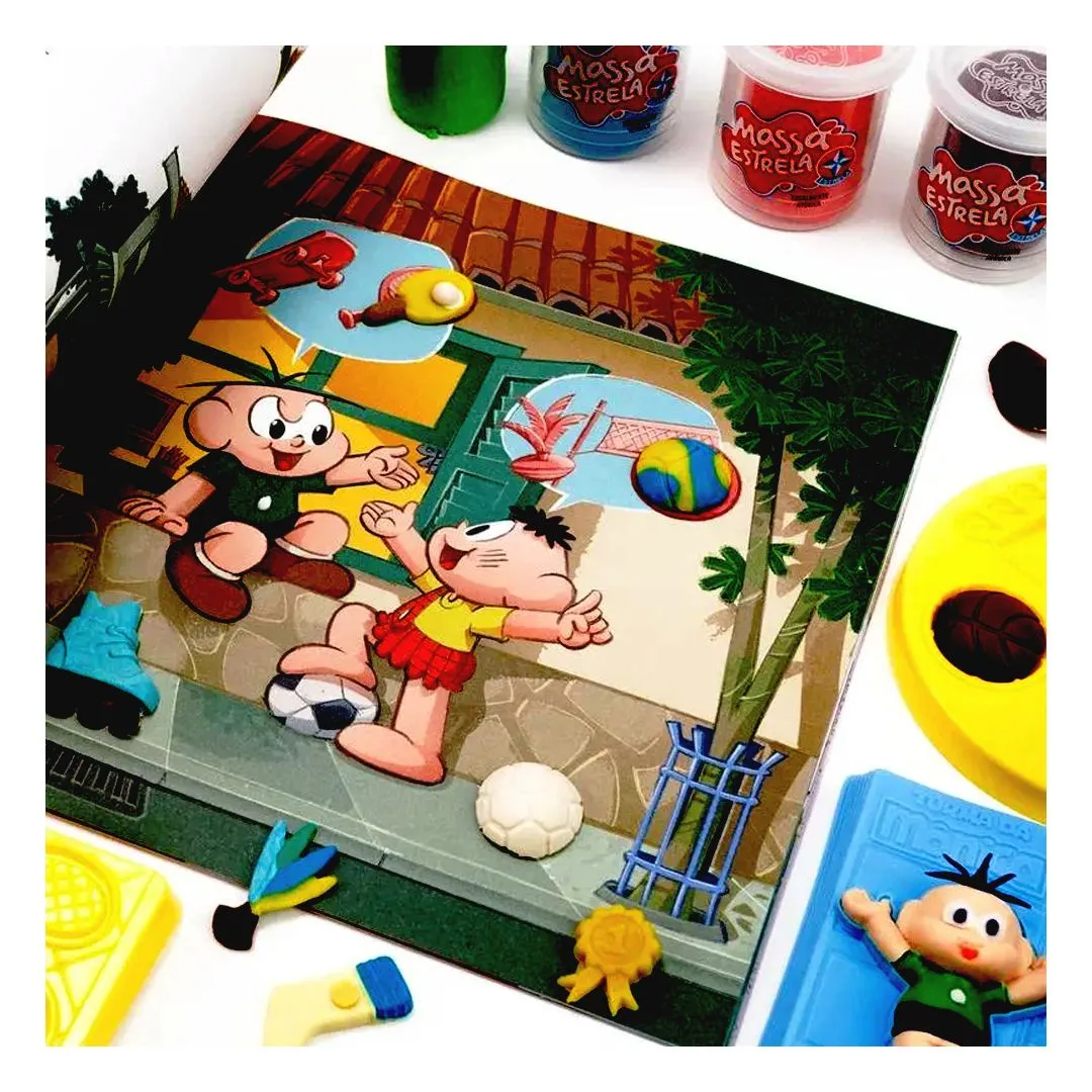LIVRO JOGANDO LIMPO COM CEBOLINHA E CASCÃO COM MASSA ESTRELA