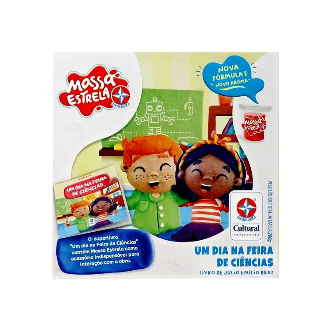 LIVRO UM DIA NA FEIRA DE CIENCIAS COM MASSA ESTRELA 