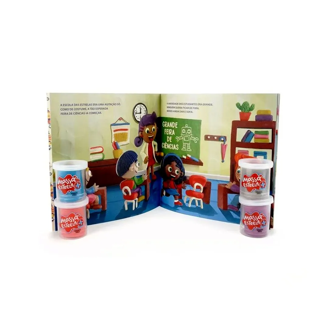 LIVRO UM DIA NA FEIRA DE CIENCIAS COM MASSA ESTRELA 