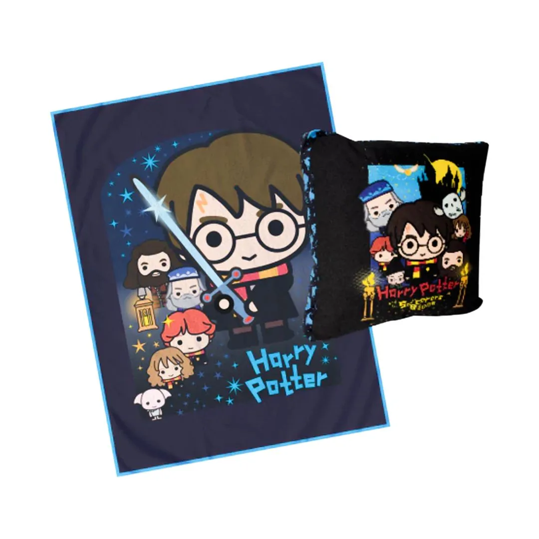 KIT ALMOFADA + MANTA HARRY POTTER