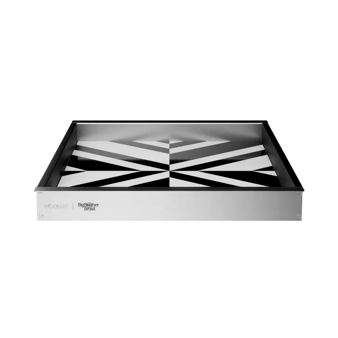 BANDEJA DE MDF COM ALÇA DE AÇO INOX QUEEN 