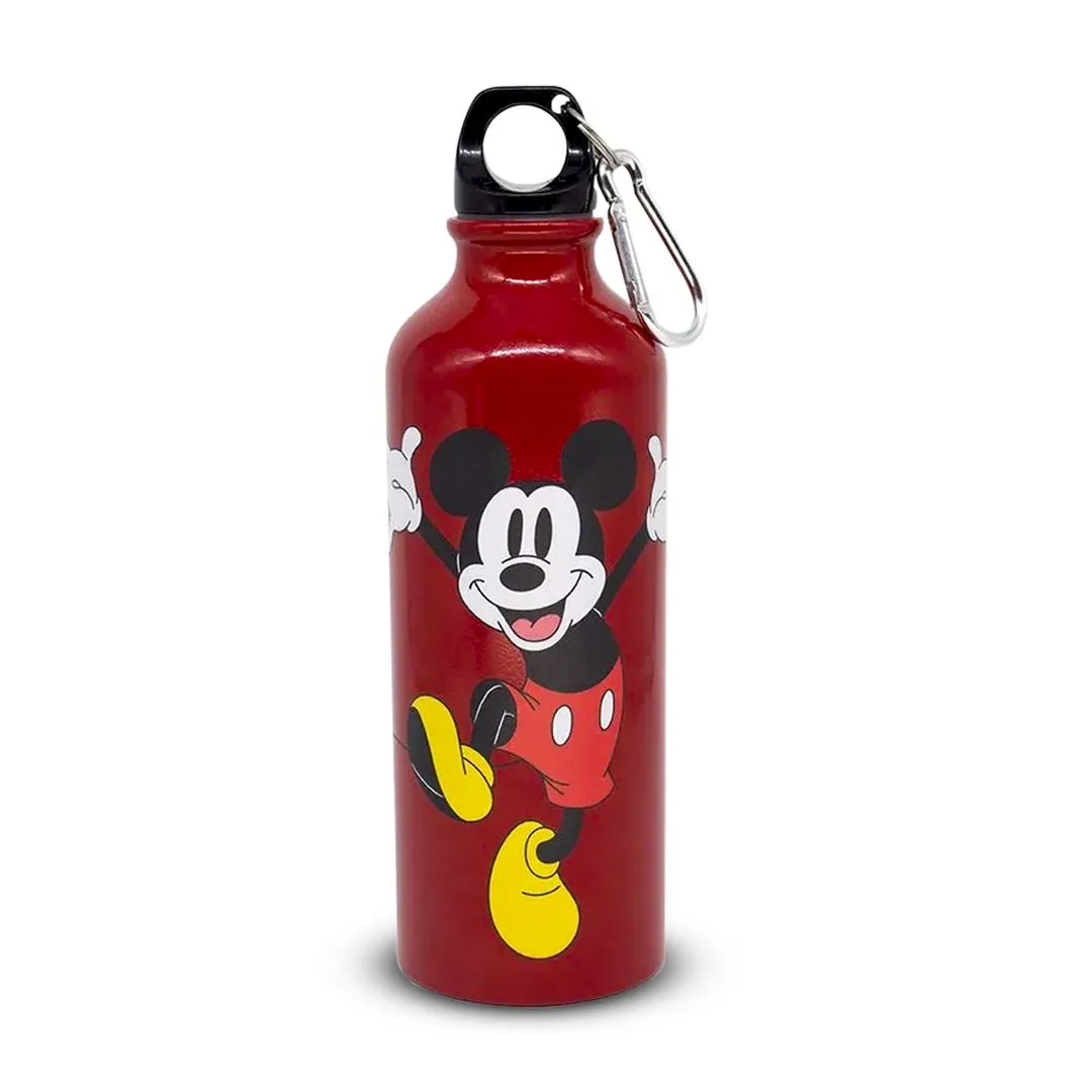 GARRAFA DE ALUMÍNIO 500ML COM MOSQUETÃO MICKEY MOUSE