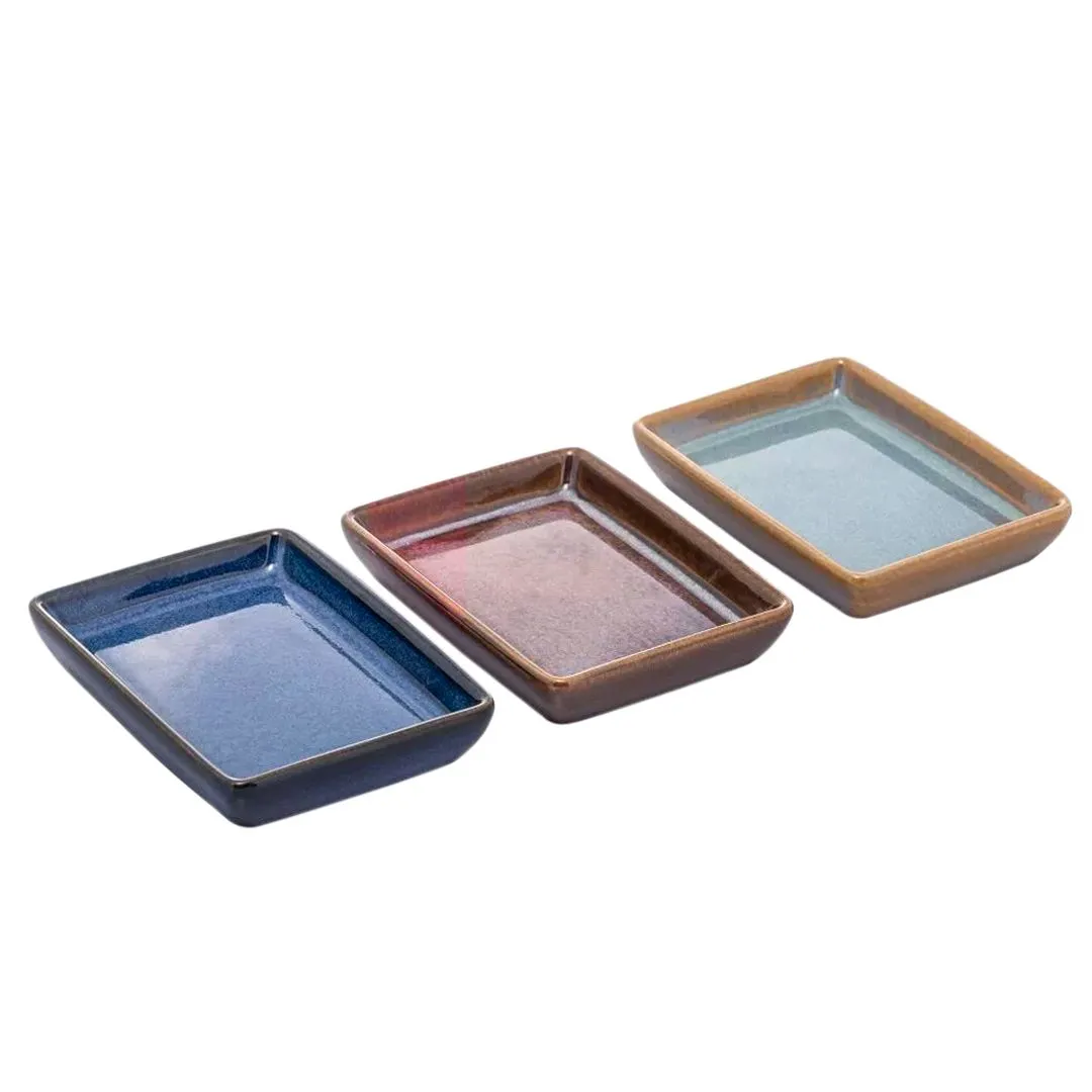 CONJUNTO 3 POTES DE CERÂMICA DECORATIVO