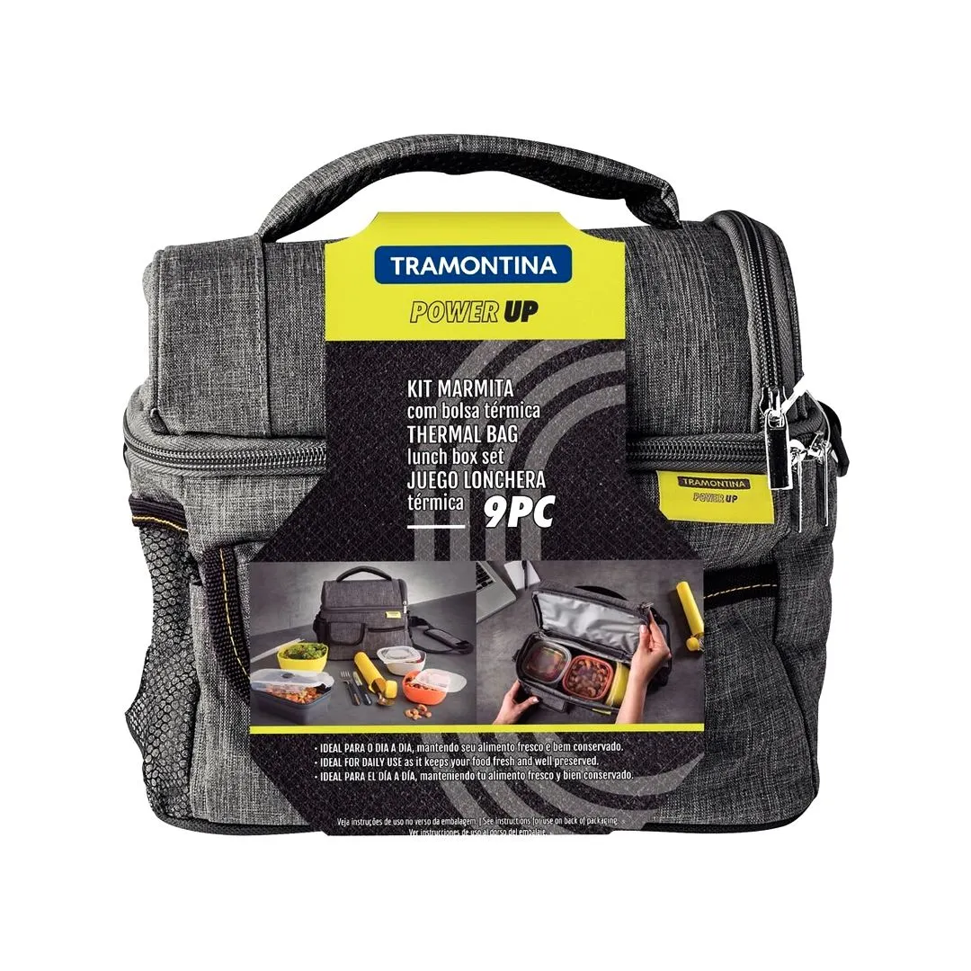 KIT MARMITA COM BOLSA TÉRMICA 9 PEÇAS POWER UP - SORTIDOS DE UTENSÍLIOS PARA USO DOMÉSTICO
