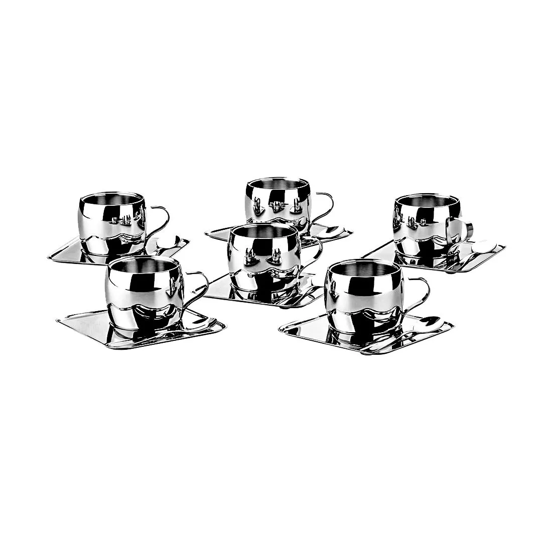JOGO AÇO INOX P/CAFEZINHO 18 PEÇAS