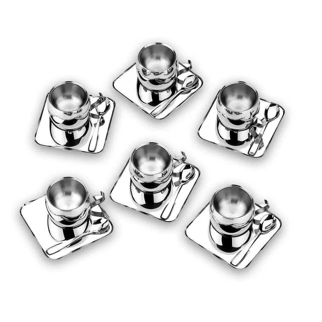 JOGO AÇO INOX P/CAFEZINHO 18 PEÇAS