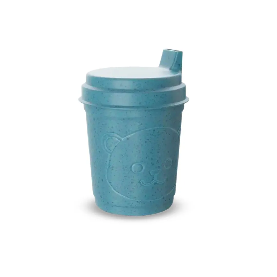 COPO DE BAMBU E PP COM TAMPA BABY BEAR AZUL 450ML