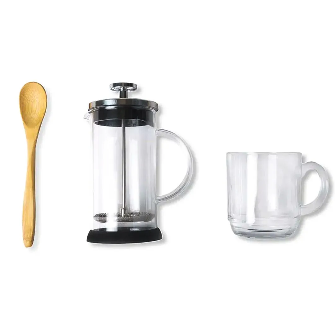 KIT PARA CAFÉ COM PRENSA FRANCESA - 3 PÇS