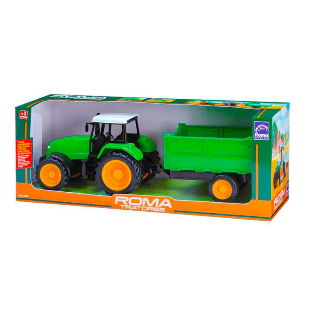 TRATOR TRAÇADO - CARRETA BRINQ. PLÁST