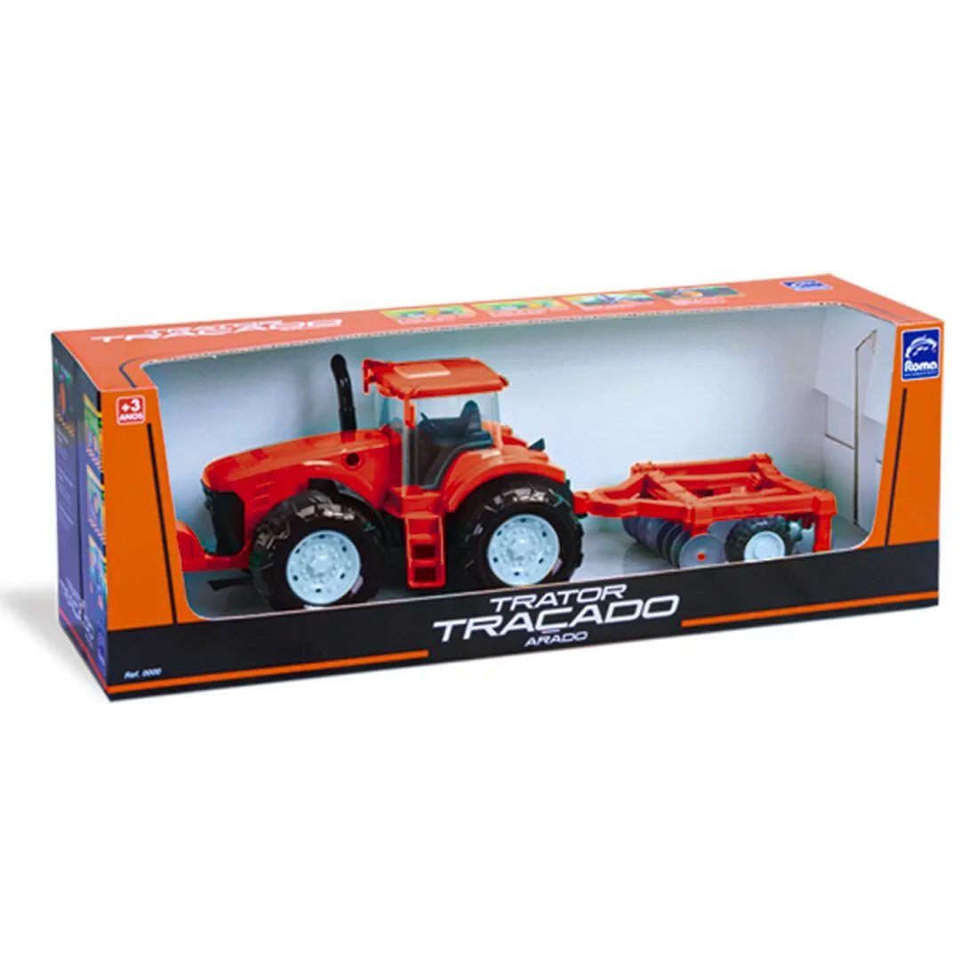 TRATOR TRAÇADO - ARADO BRINQ. PLÁST.