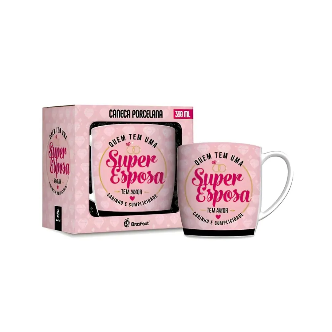 CANECA PORCELANA URBAN 300ML FAMÍLIA - ESPOSA