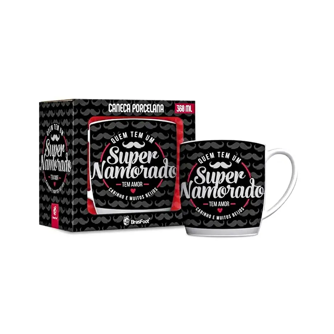 CANECA PORCELANA URBAN 300ML FAMÍLIA - NAMORADO