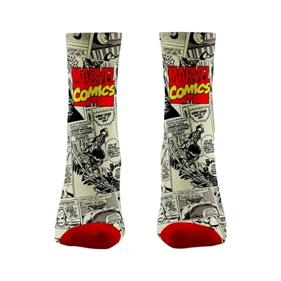 MEIAS CANO LONGO 100% PES 39/43 MARVEL COMICS 