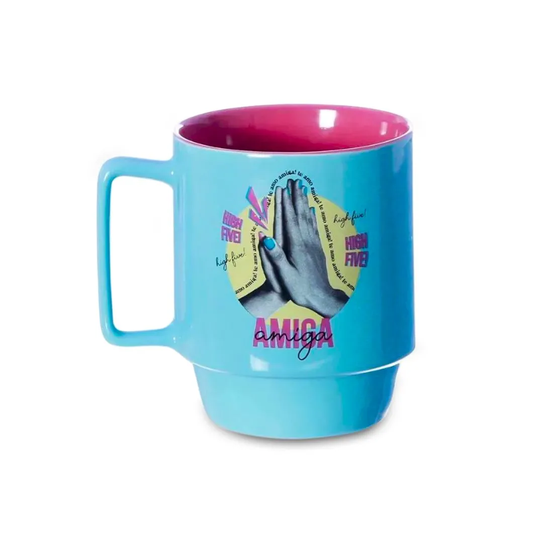 CANECA TINA 400ML AMIGA HIGH FIVE 