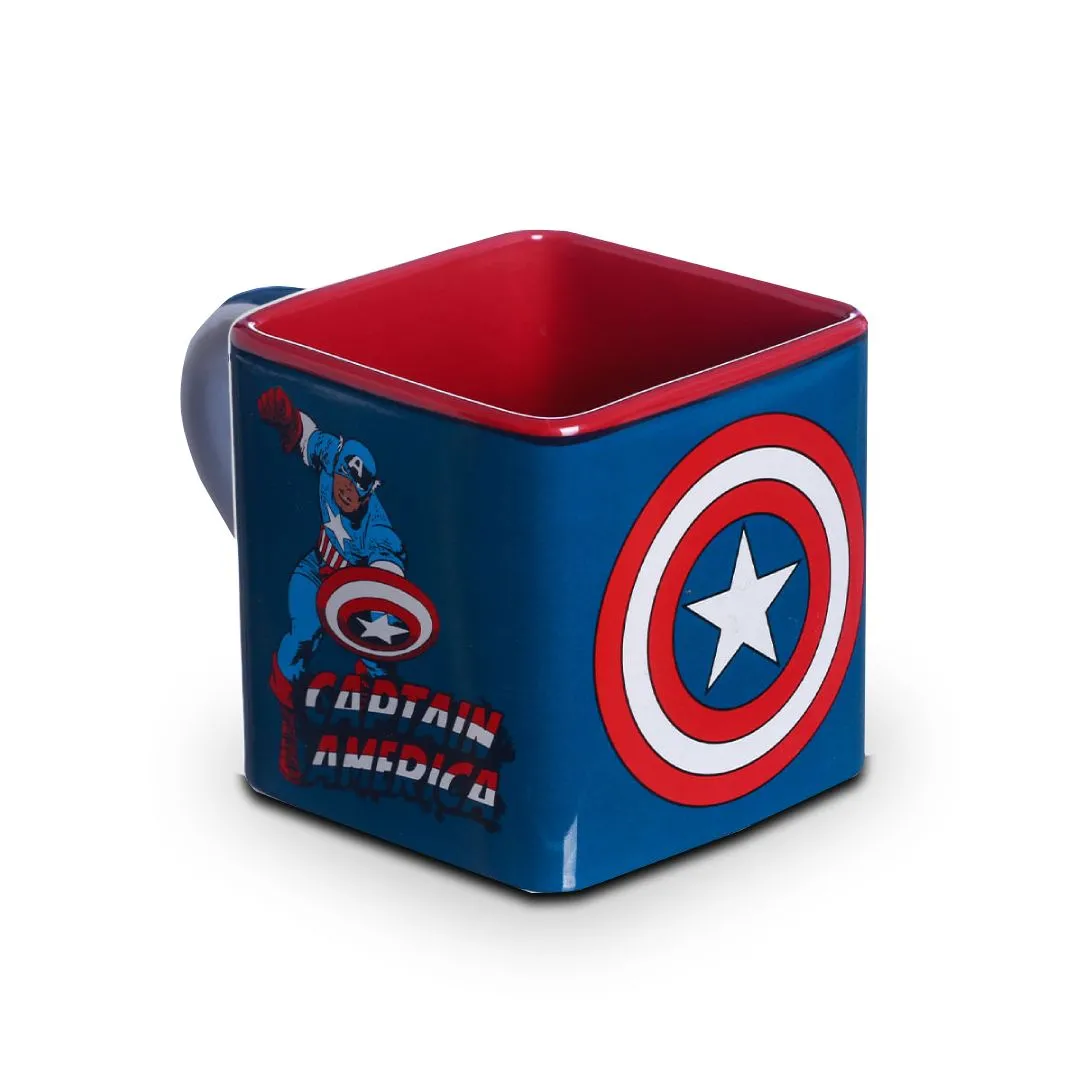CANECA CUBO 300ML CAPITÃO AMERICA