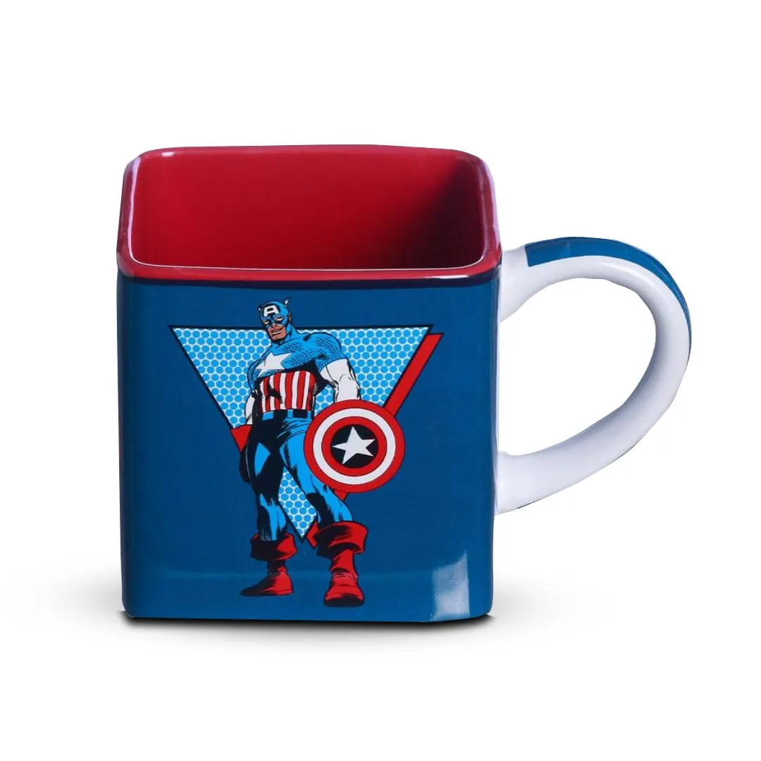 CANECA CUBO 300ML CAPITÃO AMERICA