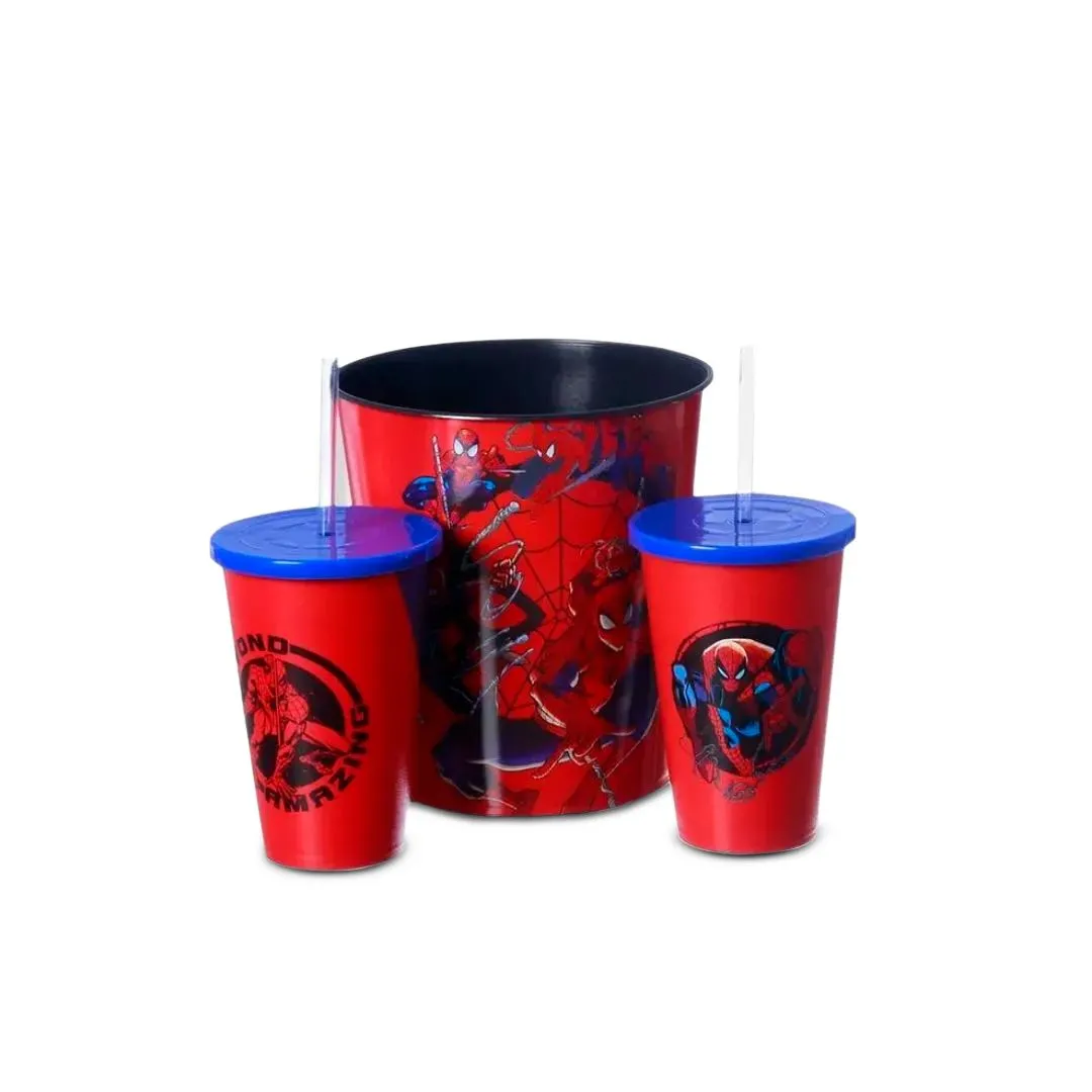 KIT ALMOFADA PIPOCA  FIBRA SUEDE SPIDER MAN BEYOND AMAZING 