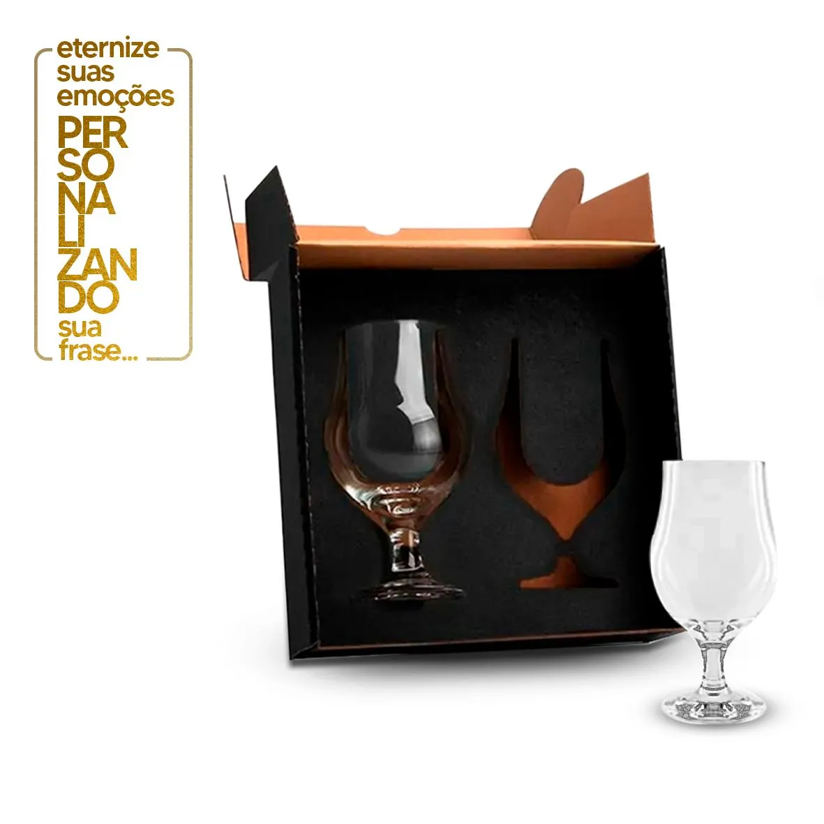 JOGO DE COPOS DE VIDRO P/ CERVEJA / DRINK 400 ML - 2 PEÇAS